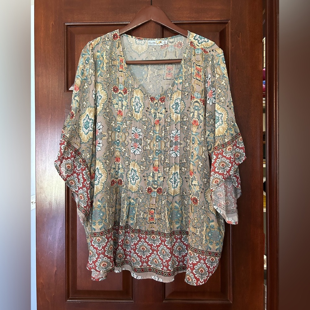 Unity World Wear Multicolor Patterned Blouse